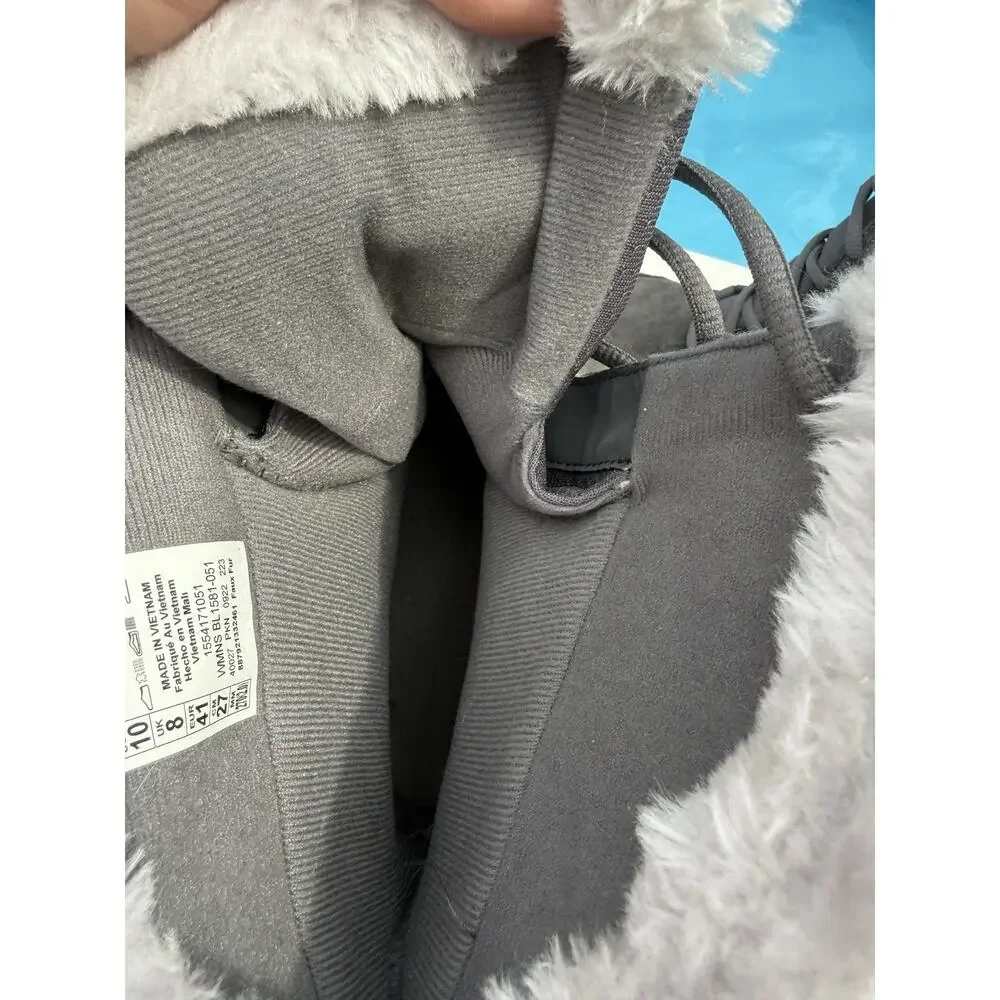 Women's 10 M Columbia Minx Mid II Snow Waterproof Boots Insulated Gray Faux Fur